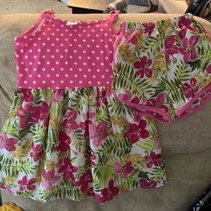 Girls dress with matching shorts